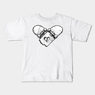 Broken Board Heart Kids T-Shirt